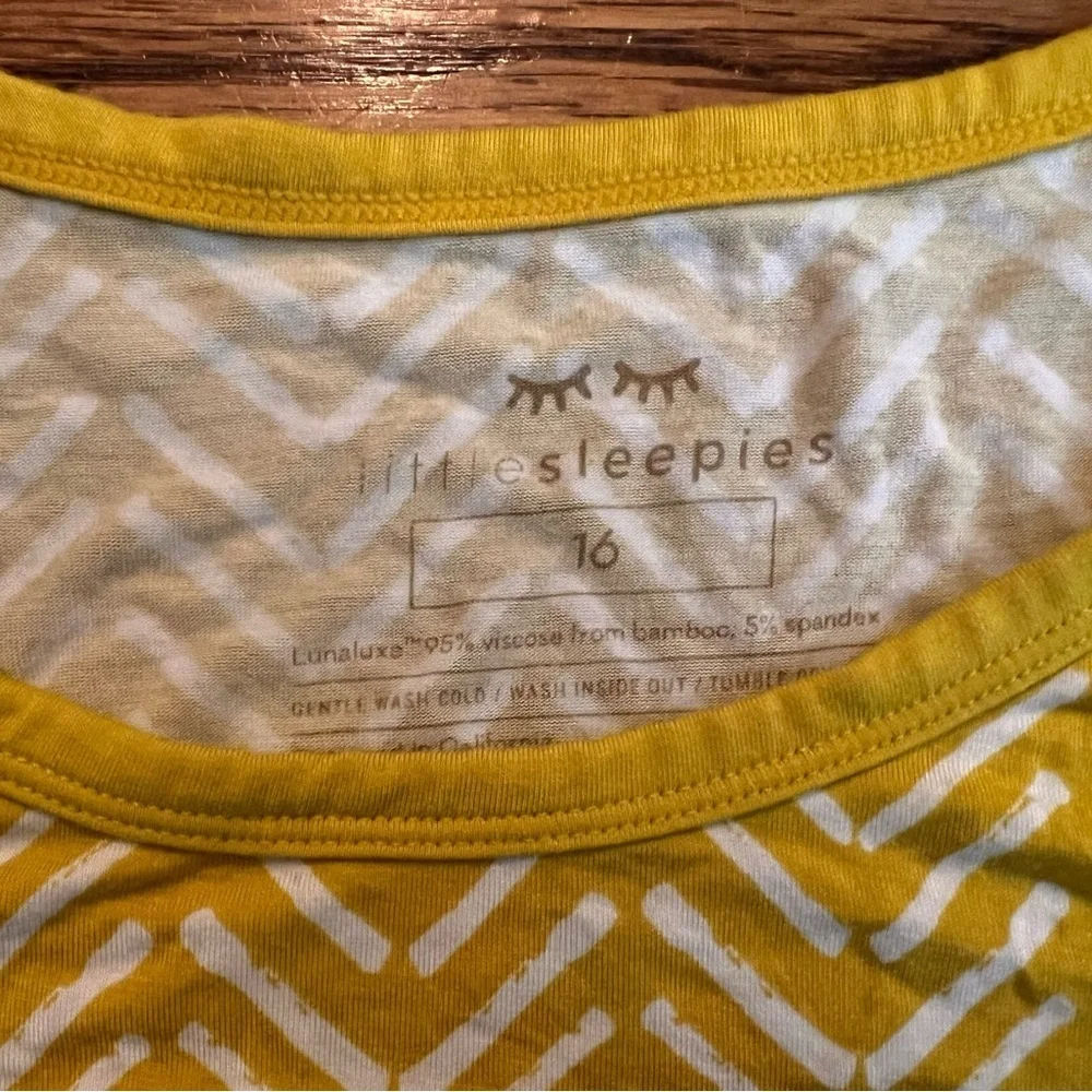 Little Sleepies Sunny Chevron 2-Piece Bamboo Pajama Set - Girls Size 16